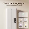EMKE - Radiateur Intelligent EMKE à Courbe Aluminium 1000W - Dimensions 1600x362mm - Contrôle WiFi, Alexa, Google Home - Blanc - vignette
