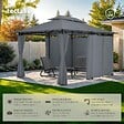 TECTAKE - Tonnelle Emine 4 x 3 m gris anthracite - vignette