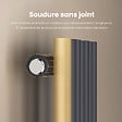 EMKE - EMKE Radiateur eau chaude en acier Tube Rond Radiateur Mural Anthracite 60x24cm 166W Seule Couche - vignette