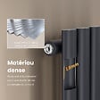 EMKE - EMKE Radiateur eau chaude en acier Tube Rond Radiateur Mural Anthracite 60x24cm 166W Seule Couche - vignette