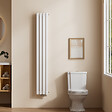 EMKE - EMKE Radiateur eau chaude en acier Tube Rond Radiateur Mural Blanc 160x24cm 775W Double Couche - vignette