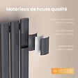 EMKE - EMKE Radiateur eau chaude en acier Tube Rond Radiateur Mural Anthracite 90x24cm 236W Seule Couche - vignette