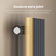 EMKE - EMKE Radiateur eau chaude en acier Tube Rond Radiateur Mural Anthracite 90x24cm 236W Seule Couche - vignette