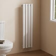 EMKE - EMKE Radiateur eau chaude en acier Tube Rond Radiateur Mural Blanc 90x24cm 236W Seule Couche - vignette