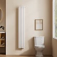 EMKE - EMKE Radiateur eau chaude en acier Tube Rond Radiateur Mural Blanc 160x24cm 400W Seule Couche - vignette