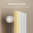 EMKE - EMKE Radiateur eau chaude en acier Tube Rond Radiateur Mural Blanc 160x24cm 400W Seule Couche - vignette