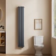 EMKE - EMKE Radiateur eau chaude en acier Tube Rond Radiateur Mural Anthracite 160x24cm 775W Double Couche - vignette