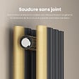 EMKE - EMKE Radiateur eau chaude en acier Tube Rond Radiateur Mural Anthracite 160x24cm 775W Double Couche - vignette