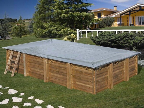 GRE - Bâche d'hivernage pour piscine bois rectangulaire Mango 6,18 x 3,20 m - Gré - large