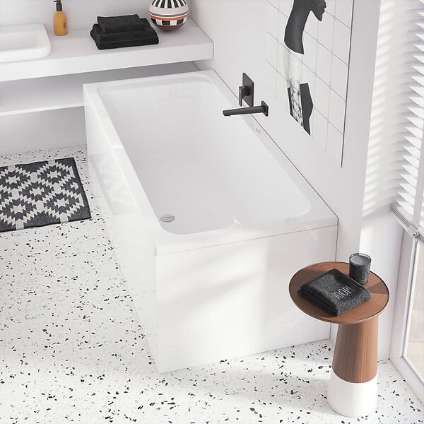 VILLEROY ET BOCH - Baignoire droite 170 X 80  Architectura acrylique avec pieds - large