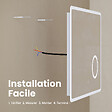 EMKE - EMKE Miroir lumineux salle de bain 80x60cm, Miroir LED avec Interrupteur Tactile, Anti-buée, 3x Grossissement, 3 couleurs de Lumières - vignette