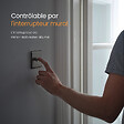 EMKE - EMKE Miroir lumineux salle de bain 100x60cm, Miroir LED avec Interrupteur à bouton, Anti-buée, Miroir avec éclairage lumière Blanche Froide/Chaude - vignette