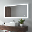 EMKE - EMKE Miroir lumineux salle de bain 120x60cm, Miroir LED avec Interrupteur Tactile, Miroir avec éclairage lumière Blanche Froide - vignette