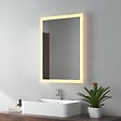 EMKE - EMKE Miroir lumineux salle de bain 70x50cm, Miroir LED avec Interrupteur à bouton, Anti-buée, Miroir avec éclairage lumière Blanche Froide/Chaude - vignette