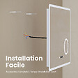 EMKE - EMKE LED Miroir lumineux salle de bain 80x60cm, Interrupteur Tactile, Anti-buée, 3x Grossissement, Horloge, Lumière Blanche Froide/Chaude/Neutre - vignette