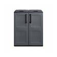 ARTPLAST - Cache Poubelles de tri Selectif 2 Sacs Meuble mi- hauteur Dim 68 x 37 x 84cm 2 Anneaux de support de sac 2 Portes Art Plast - vignette