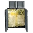 ARTPLAST - Cache Poubelles de tri Selectif 2 Sacs Meuble mi- hauteur Dim 68 x 37 x 84cm 2 Anneaux de support de sac 2 Portes Art Plast - vignette