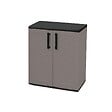 ARTPLAST - Armoire de Rangement Grise Armoire basse 2 portes Polypropylène - Meuble de rangement 68 x 37 x h84 cm ArtPlast - vignette