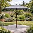 CONCEPT USINE - Parasol  gris droit rond 3 x 3 m CANCUN - vignette