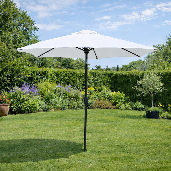 CONCEPT USINE - Parasol  ecru  rond 2,5 x 2,5 m COME - large