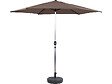 HABITAT ET JARDIN - Parasol jardin droit Alu "Sol" - Rond - Ø 3m - Taupe - Avec pied à lester - vignette