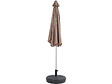 HABITAT ET JARDIN - Parasol jardin droit Alu "Sol" - Rond - Ø 3m - Taupe - Avec pied à lester - vignette