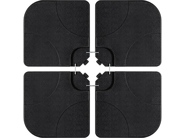 HABITAT ET JARDIN - Pied de parasol 4 dalles à lester jusqu'à 3 x 3 - 52L - Noir - large