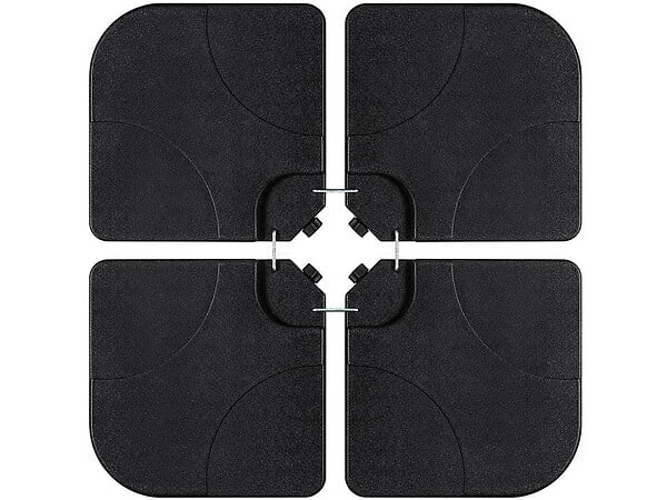 HABITAT ET JARDIN - Pied de parasol 4 dalles à lester jusqu'à 3 x 3 - 52L - Noir - large