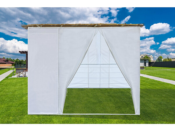 HABITAT ET JARDIN - Souccah en Kit NINA ajustable 3 x 3 -3 Rouleaux de bambou et 3 tasseaux de bois - large