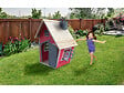 HABITAT ET JARDIN - Maisonnette "Lilou" - 119.5 x 156 x 102 cm - Rouge/Gris - vignette
