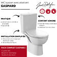 JACOB DELAFON - WC à poser sans bride sortie horizontale Gaspard avec abattant frein de chute et déclipsable + gel WC - vignette