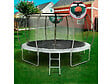 HABITAT ET JARDIN - Trampoline avec filet intérieur "jumper" - Ø 4,25 m - Gris - vignette