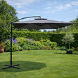 CONCEPT USINE - Parasol gris déporté carré 3 x 3 m CAPRI $ - vignette