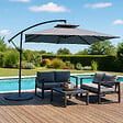 CONCEPT USINE - Parasol gris déporté carré 3 x 3 m CAPRI $ - vignette