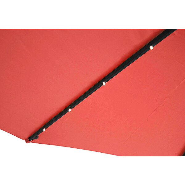 CONCEPT USINE - Parasol terracotta droit carré 3 x 3 m led SOLENZARA $ - large
