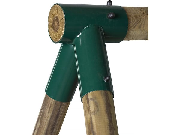 HABITAT ET JARDIN - Portique bois "Nelio" - Avec 2 balançoires , 1 vis-à-vis et 1 nacelle. - large