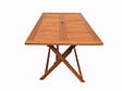 HABITAT ET JARDIN - Table pliante bois exotique "Hong Kong" - Maple - 135 x 80 cm - Marron clair - vignette