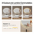 EMKE - EMKE Miroir led salle de bain 50 × 70 cm Miroir salle de bain lumineux avec 3 Couleurs de lumière réglables+Anti-buée, Économie d'énergie miroir led - vignette