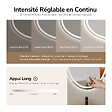 EMKE - EMKE Miroir led salle de bain 50 × 70 cm Miroir salle de bain lumineux avec 3 Couleurs de lumière réglables+Anti-buée, Économie d'énergie miroir led - vignette