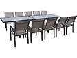 HABITAT ET JARDIN - Salon de jardin repas extensible "Lagos" - 200/320 x 105 x 76 cm - Taupe - 10 places - vignette