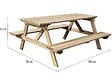 HABITAT ET JARDIN - Table adulte pique-nique "Gardenia" - 180 x 150 x 75 cm - 6/8 personnes - vignette