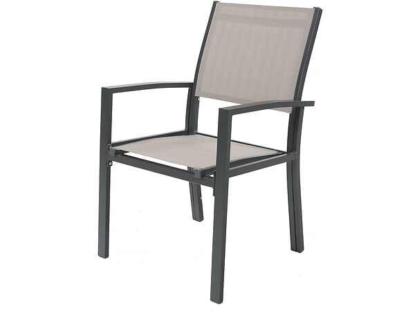 HABITAT ET JARDIN - Salon de jardin repas extensible "Lagos" - 200/320 cm - Taupe - 12 places - large