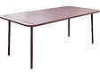 HABITAT ET JARDIN - Table jardin en métal "Bilbao" - 180 x 90 x 71 cm - Terracotta - vignette