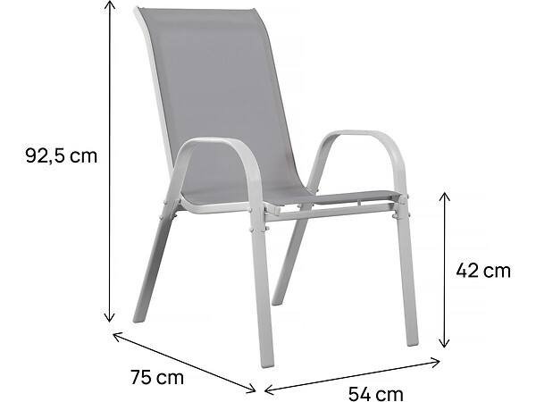 HABITAT ET JARDIN - Fauteuil jardin Textilène "Cordoba" - Phoenix - Ecru - Lot de 2 - large