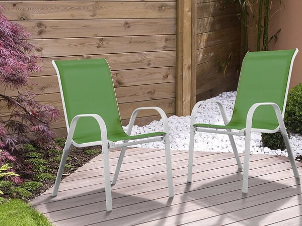HABITAT ET JARDIN - Fauteuil jardin Textilène "Cordoba" - Phoenix - Vert - Lot de 2 - large