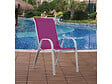 HABITAT ET JARDIN - Fauteuil jardin Textilène "Cordoba" - Phoenix - Rose - Lot de 4 - vignette