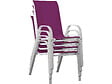 HABITAT ET JARDIN - Fauteuil jardin Textilène "Cordoba" - Phoenix - Rose - Lot de 4 - vignette