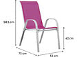 HABITAT ET JARDIN - Fauteuil jardin Textilène "Cordoba" - Phoenix - Rose - Lot de 2 - vignette