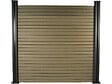 HABITAT ET JARDIN - Kit Clôture 1.6 x 1.2m composite - Kit de fixation offert - Marron - vignette