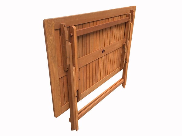 HABITAT ET JARDIN - Table et chaises de jardin en bois exotique  "Séoul" - 1 Table + 6 chaises - Maple - Beige - large